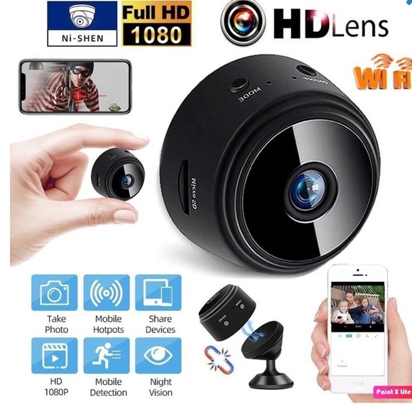 Mini CCTV Camera WiFi Cam, 1080p HD Version Voice Video Wireless Recorder - Picture 7 of 8